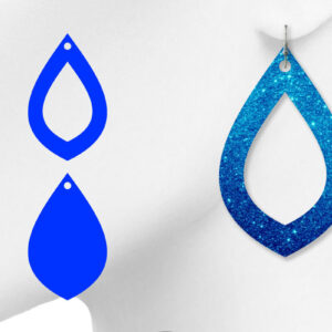 Intra απο ξύλο plywood 3mm-4mm πάχος – Σκουλαρίκια δάκρυ Δίασταση  5x5 cm INTRAFABR-8909778