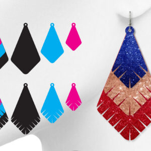 Intra απο ξύλο plywood 3mm-4mm πάχος – Σκουλαρίκια δάκρυ κομμένο αρχείο, γεωμετρικά Δίασταση  5x5 cm INTRAFABR-6838379