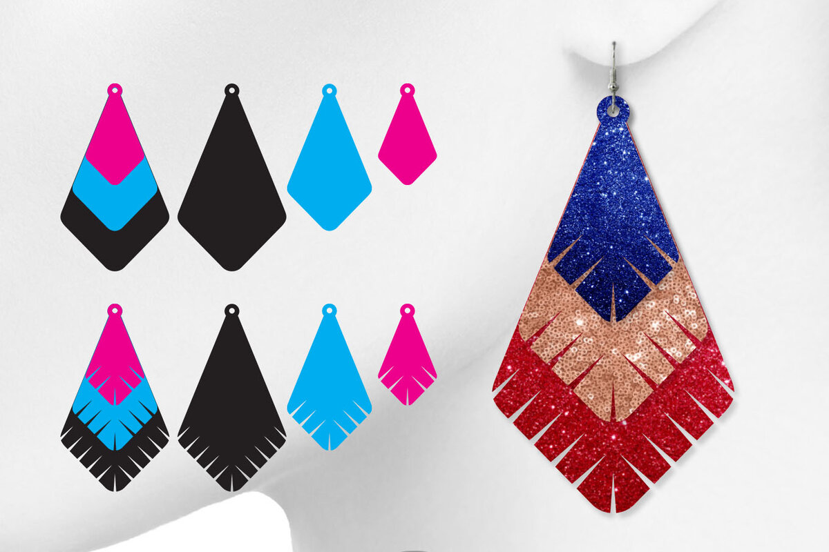 Intra απο ξύλο plywood 3mm-4mm πάχος – Σκουλαρίκια δάκρυ κομμένο αρχείο, γεωμετρικά Δίασταση  5x5 cm INTRAFABR-6838379