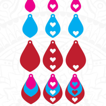 Intra απο ξύλο plywood 3mm-4mm πάχος – Σκουλαρίκια Teardrop, Heart Cut out Δίασταση  5x5 cm INTRAFABR-8341858 - Image 4