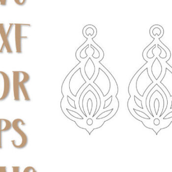 Intra απο ξύλο plywood 3mm-4mm πάχος – Σκουλαρίκια δάκρυ, σκουλαρίκια κομμένα με λέιζερ Δίασταση  5x5 cm INTRAFABR-99489586 - Image 2