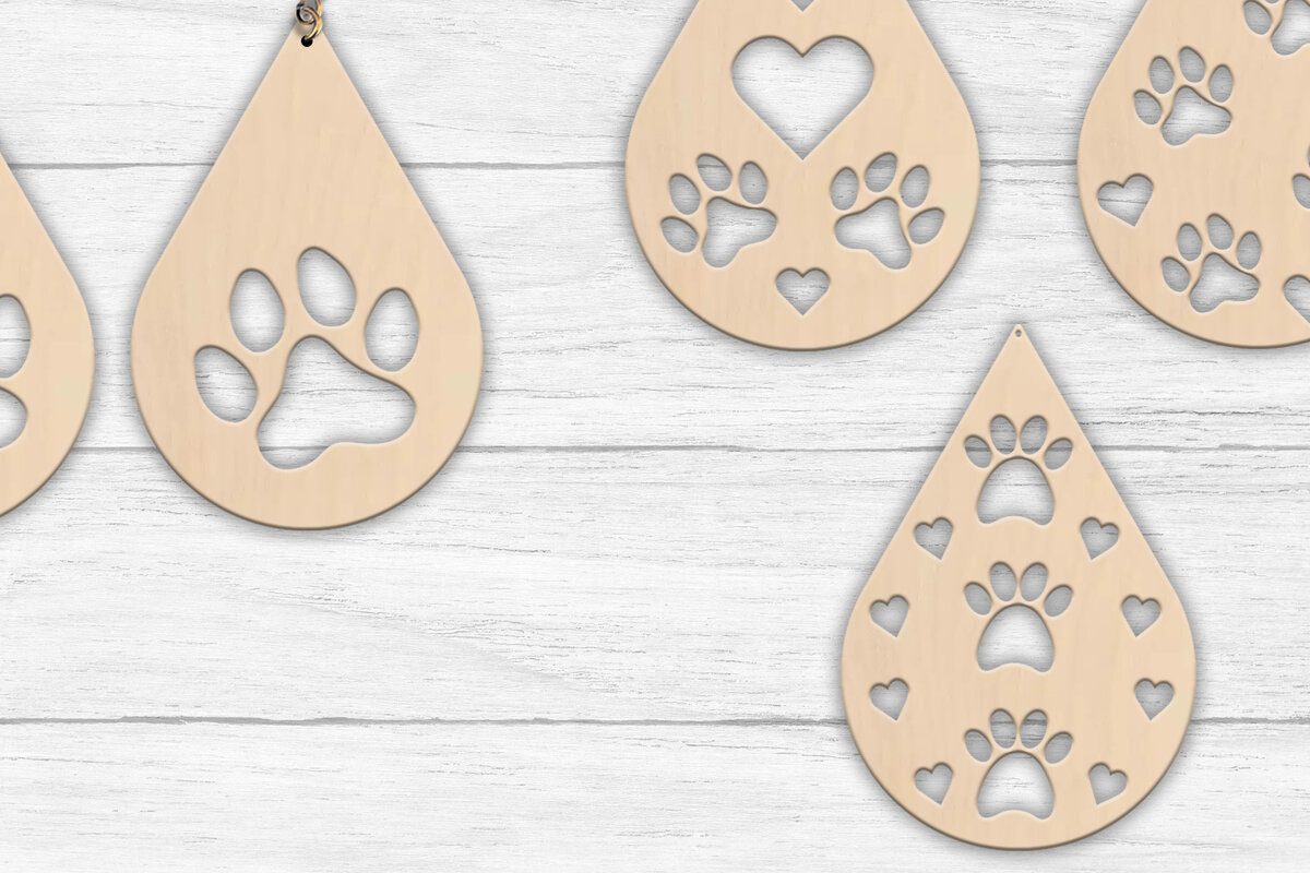 Intra απο ξύλο plywood 3mm-4mm πάχος – Σκουλαρίκια δάκρυ με Δίασταση  5x5 cm INTRAFABR-57025961