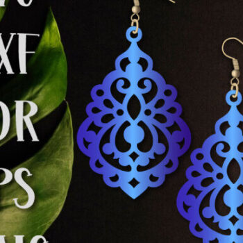 Intra απο ξύλο plywood 3mm-4mm πάχος – Teardrop Earrings Lasercut, Earrings Δίασταση  5x5 cm INTRAFABR-100612808 - Image 1