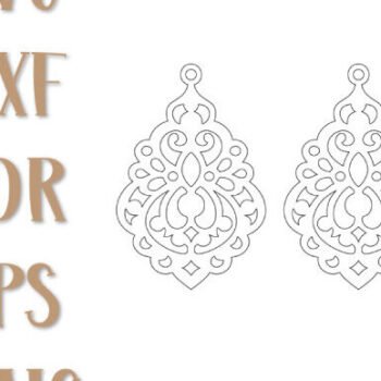 Intra απο ξύλο plywood 3mm-4mm πάχος – Teardrop Earrings Lasercut, Earrings Δίασταση  5x5 cm INTRAFABR-100612808 - Image 2