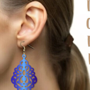 Intra απο ξύλο plywood 3mm-4mm πάχος – Teardrop Earrings Lasercut, Earrings Δίασταση  5x5 cm INTRAFABR-100612808 - Image 3