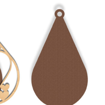 Intra απο ξύλο plywood 3mm-4mm πάχος – Δάκρυ Σκουλαρίκια Bundle, Δίασταση  5x5 cm INTRAFABR-74176229 - Image 2