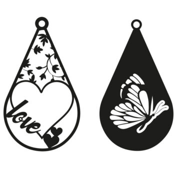 Intra απο ξύλο plywood 3mm-4mm πάχος – Δάκρυ Σκουλαρίκια Bundle, Δίασταση  5x5 cm INTRAFABR-74176229 - Image 3