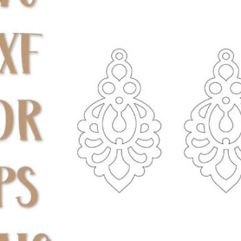 Intra απο ξύλο plywood 3mm-4mm πάχος – Teardrop Earrings, Earrings Lasercut Δίασταση  5x5 cm INTRAFABR-100612743 - Image 2