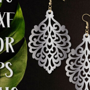 Intra απο ξύλο plywood 3mm-4mm πάχος – Teardrop Earrings, Earrings Lasercut Δίασταση  5x5 cm INTRAFABR-100612686 - Image 1