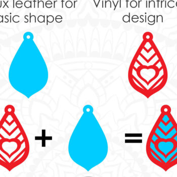 Intra απο ξύλο plywood 3mm-4mm πάχος – Teardrop Earrings, Heart Earrings Δίασταση  5x5 cm INTRAFABR-7839733 - Image 2