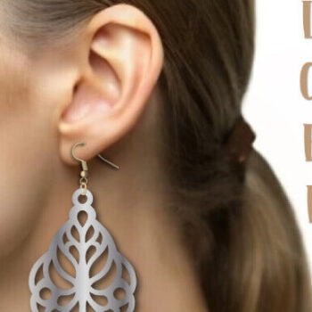 Intra απο ξύλο plywood 3mm-4mm πάχος – Σκουλαρίκια δάκρυ, Σκουλαρίκι με Δίασταση  5x5 cm INTRAFABR-100543852 - Image 3