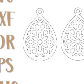 Intra απο ξύλο plywood 3mm-4mm πάχος – Δάκρυ Σκουλαρίκια, Κοσμήματα με Δίασταση  5x5 cm INTRAFABR-99490602 - Image 2