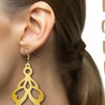Intra απο ξύλο plywood 3mm-4mm πάχος – Teardrop Earrings, Lasercut Earrings Δίασταση  5x5 cm INTRAFABR-101689207 - Image 3