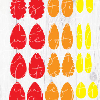 Intra απο ξύλο plywood 3mm-4mm πάχος – Πρότυπα σκουλαρίκια δάκρυ Δίασταση  5x5 cm INTRAFABR-8118433 - Image 4