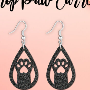 Intra απο ξύλο plywood 3mm-4mm πάχος – Σκουλαρίκι Teardrop Paw Δίασταση  5x5 cm INTRAFABR-122575316 - Image 1