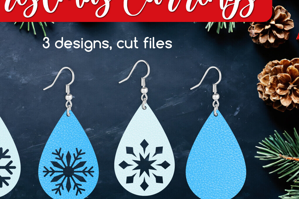 Intra απο ξύλο plywood 3mm-4mm πάχος – Πρότυπο σκουλαρίκια Snowflake Teardrop Δίασταση  5x5 cm INTRAFABR-110929891