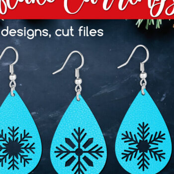 Intra απο ξύλο plywood 3mm-4mm πάχος – Σκουλαρίκια Snowflake Teardrop Δίασταση  5x5 cm INTRAFABR-110850013 - Image 1