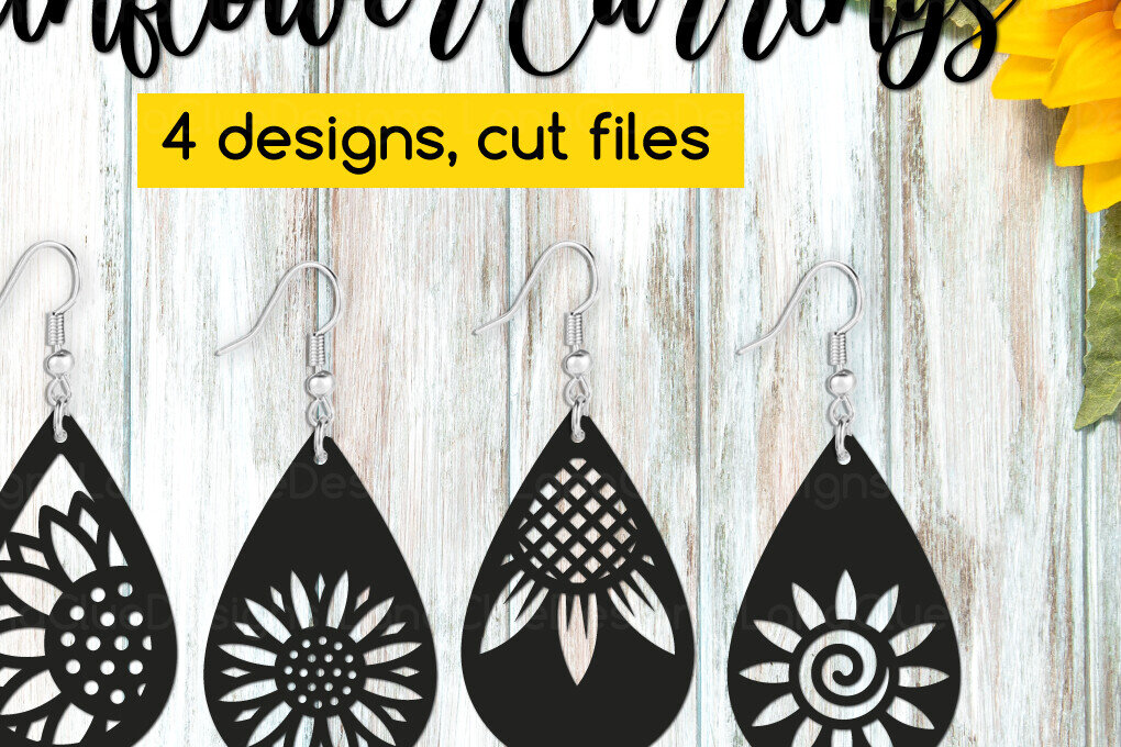 Intra απο ξύλο plywood 3mm-4mm πάχος – Δάκρυ Σκουλαρίκια ηλίανθου Δίασταση  5x5 cm INTRAFABR-124698550