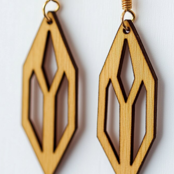 Intra απο ξύλο plywood 3mm-4mm πάχος – Teardrop Μοναδικά Σχέδια Κοσμημάτων 019 Δίασταση  20x20 cm INTRAFABR-117601656 - Image 3