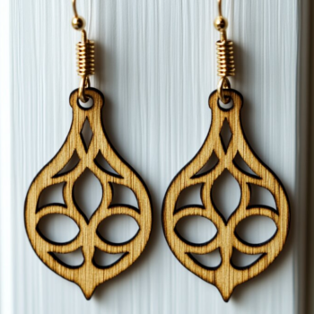 Intra απο ξύλο plywood 3mm-4mm πάχος – Teardrop Μοναδικά Σχέδια Κοσμημάτων 019 Δίασταση  20x20 cm INTRAFABR-117601656 - Image 7