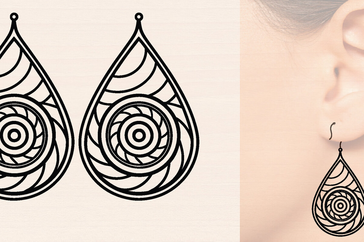 Intra απο ξύλο plywood 3mm-4mm πάχος – Δάκρυ Ξύλινα Σκουλαρίκια Δίασταση  5x5 cm INTRAFABR-117224441