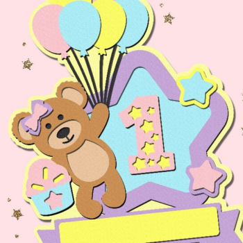 Intra απο ξύλο plywood 3mm-4mm πάχος – Teddy Bear Cake Topper 3D Δίασταση 20x20 cm INTRAFABR-104686424 - Image 4