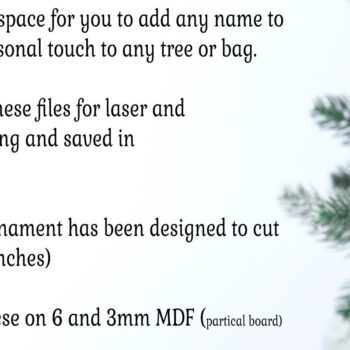 Intra απο ξύλο plywood 3mm-4mm πάχος – Teddy Bear Χριστουγεννιάτικο Στολίδι Laser Δίασταση  20x20 cm INTRAFABR-85814628 - Image 3