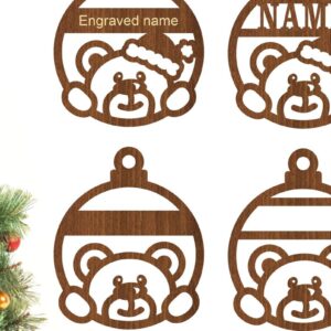 Intra απο ξύλο plywood 3mm-4mm πάχος – Χριστουγεννιάτικα στολίδια Teddy Bear, Cut Δίασταση  20x20 cm INTRAFABR-76981486