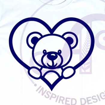 Intra απο ξύλο plywood 3mm-4mm πάχος – Teddy Bear Heart Wall Sign, Αρχείο. Δίασταση  40x30 cm INTRAFABR-122413016 - Image 3