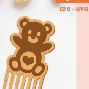 Intra απο ξύλο plywood 3mm-4mm πάχος – Teddy BearComb Δίασταση  20x20 cm INTRAFABR-105417987