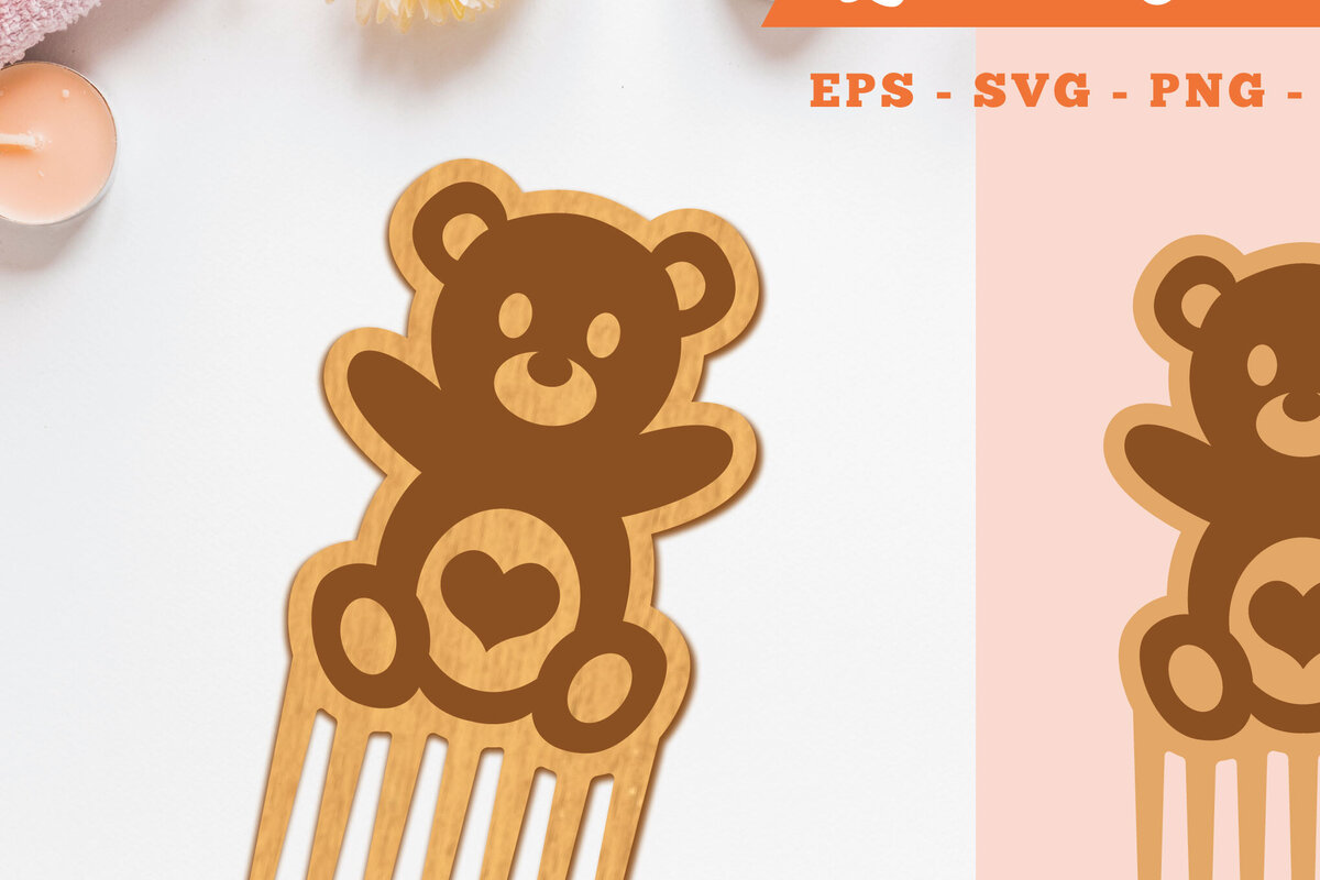 Intra απο ξύλο plywood 3mm-4mm πάχος – Teddy BearComb Δίασταση  20x20 cm INTRAFABR-105417987