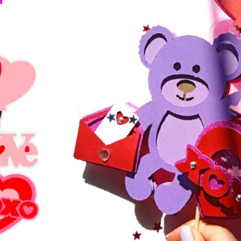 Intra απο ξύλο plywood 3mm-4mm πάχος – Teddy Bear Love Cake Topper Δίασταση 20x20 cm INTRAFABR-88237288 - Image 1
