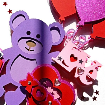 Intra απο ξύλο plywood 3mm-4mm πάχος – Teddy Bear Love Cake Topper Δίασταση  20x20 cm INTRAFABR-88237288 - Image 4