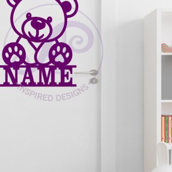 Intra απο ξύλο plywood 3mm-4mm πάχος – Αρχείο κοπής με λέιζερ Name Bear Δίασταση  20x20 cm INTRAFABR-122412785 - Image 4