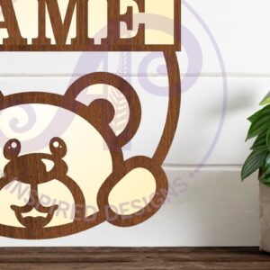 Intra απο ξύλο plywood 3mm-4mm πάχος – Teddy Bear Σήμα ονόματος Δίασταση  20x20 cm INTRAFABR-95209801
