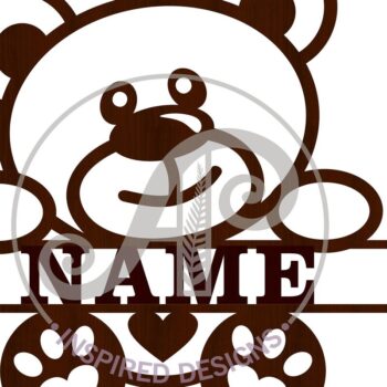 Intra απο ξύλο plywood 3mm-4mm πάχος – Teddy Bear Όνομα Δίασταση  20x20 cm INTRAFABR-65638907 - Image 2