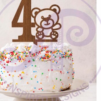 Intra απο ξύλο plywood 3mm-4mm πάχος – Teddy Bear Number Cake Toppers, 10 Δίασταση  20x20 cm INTRAFABR-99745465 - Image 2