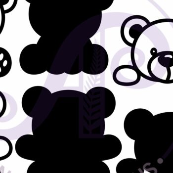 Intra απο ξύλο plywood 3mm-4mm πάχος – Teddy Bears δύο στρώσεων Outs Δίασταση  20x20 cm INTRAFABR-122996317 - Image 4