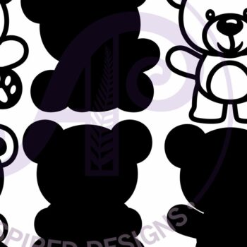 Intra απο ξύλο plywood 3mm-4mm πάχος – Teddy Bears δύο στρώσεων Outs Δίασταση  20x20 cm INTRAFABR-122996234 - Image 4