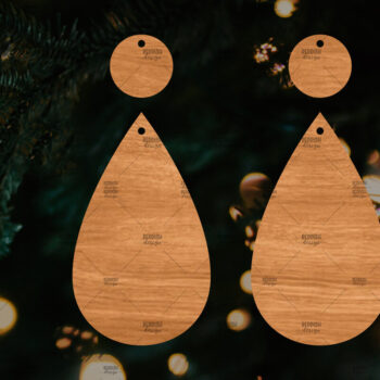 Intra απο ξύλο plywood 3mm-4mm πάχος – Πρότυπο Σκουλαρίκια I Αρχεία κοπής με λέιζερ Δίασταση  5x5 cm INTRAFABR-108512140 - Image 1