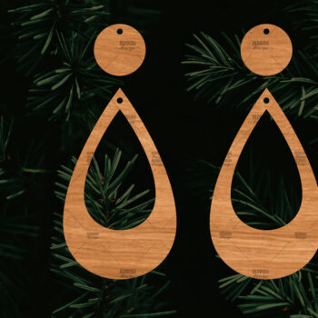 Intra απο ξύλο plywood 3mm-4mm πάχος – Πρότυπο Σκουλαρίκια I Αρχεία κοπής με λέιζερ Δίασταση  5x5 cm INTRAFABR-108512161 - Image 1