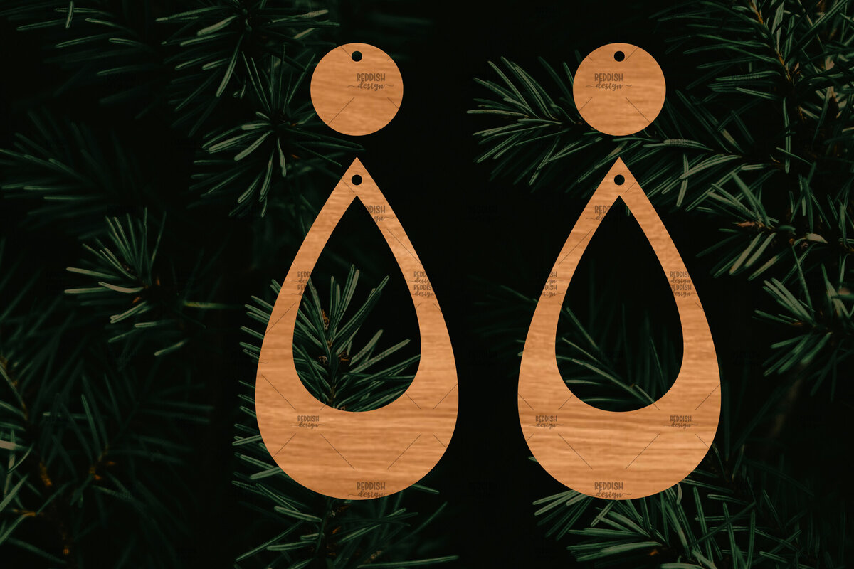 Intra απο ξύλο plywood 3mm-4mm πάχος – Πρότυπο Σκουλαρίκια I Αρχεία κοπής με λέιζερ Δίασταση  5x5 cm INTRAFABR-108512161