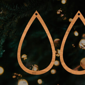 Intra απο ξύλο plywood 3mm-4mm πάχος – Πρότυπο Σκουλαρίκια I Αρχεία κοπής με λέιζερ Δίασταση  5x5 cm INTRAFABR-108512009 - Image 1