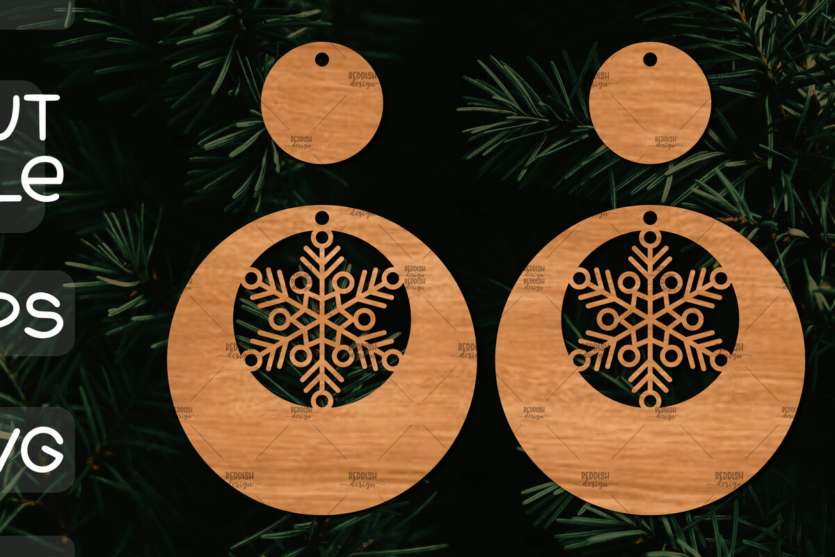 Intra απο ξύλο plywood 3mm-4mm πάχος – Πρότυπο Σκουλαρίκια Snowflakes Δίασταση  5x5 cm INTRAFABR-106591809