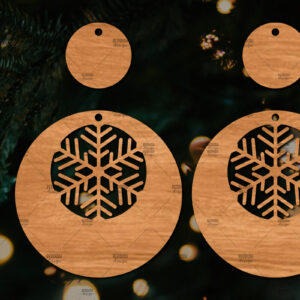 Intra απο ξύλο plywood 3mm-4mm πάχος – Πρότυπο Σκουλαρίκια Snowflakes Δίασταση  5x5 cm INTRAFABR-106591844