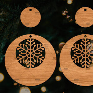 Intra απο ξύλο plywood 3mm-4mm πάχος – Πρότυπο Σκουλαρίκια Snowflakes Δίασταση  5x5 cm INTRAFABR-106591859