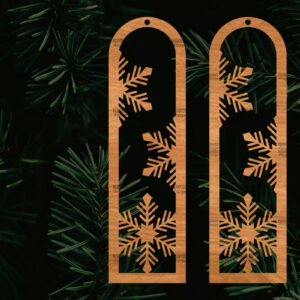 Intra απο ξύλο plywood 3mm-4mm πάχος – Πρότυπο Σκουλαρίκια Snowflakes Δίασταση  5x5 cm INTRAFABR-106814347