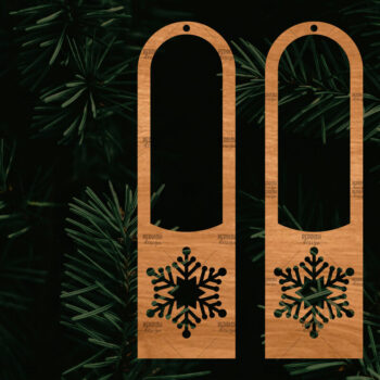 Intra απο ξύλο plywood 3mm-4mm πάχος – Πρότυπο Σκουλαρίκια Snowflakes Δίασταση  5x5 cm INTRAFABR-106814415 - Image 1