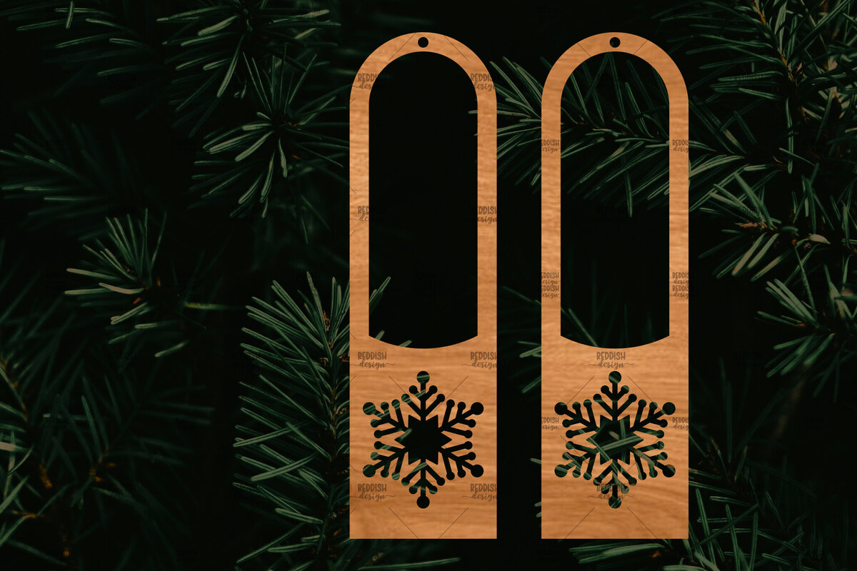 Intra απο ξύλο plywood 3mm-4mm πάχος – Πρότυπο Σκουλαρίκια Snowflakes Δίασταση  5x5 cm INTRAFABR-106814415