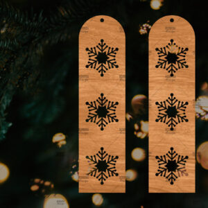 Intra απο ξύλο plywood 3mm-4mm πάχος – Πρότυπο Σκουλαρίκια Snowflakes Δίασταση  5x5 cm INTRAFABR-106814543